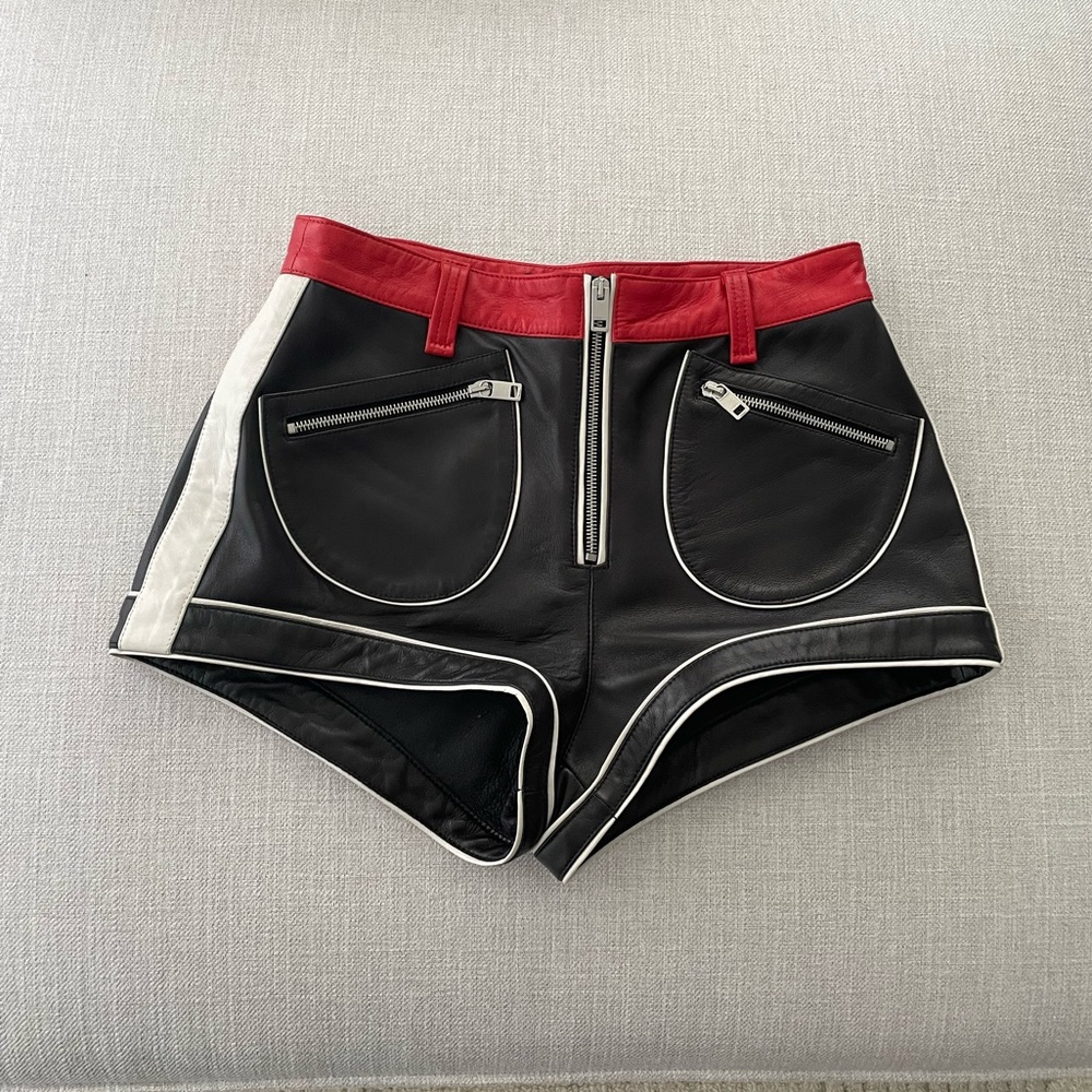 DIESEL leather bike racer hot short shorts - Picture 14 of 15
